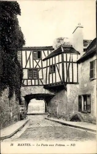 Ak Mantes la Jolie Yvelines, La Porte aux Pretres