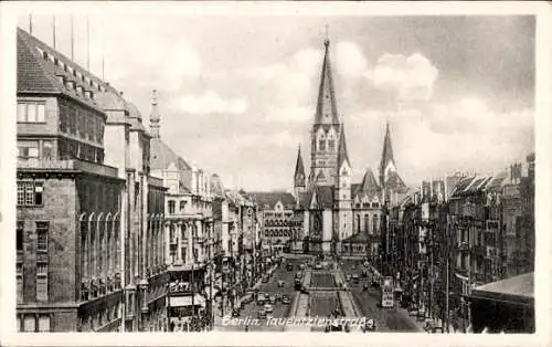 Ak Berlin Charlottenburg, Tauentzienstraße, Kaiser Wilhelm Gedächtniskirche