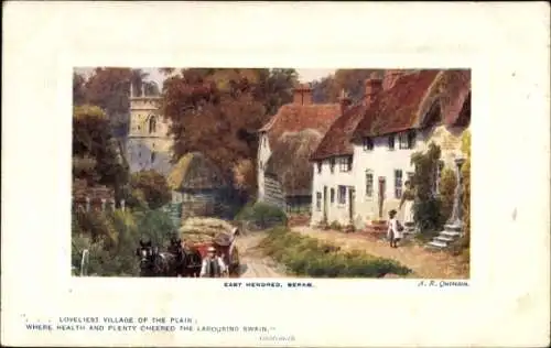Künstler Ak Quinton, A. R., Berks, East Hendred, Dorfidyll