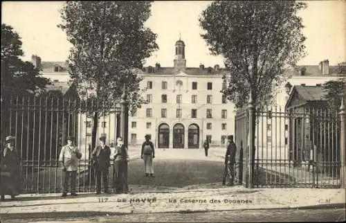 Ak Le Havre Seine Maritime, La Caserne des Dodanes, historische Gebäude, Pforte
