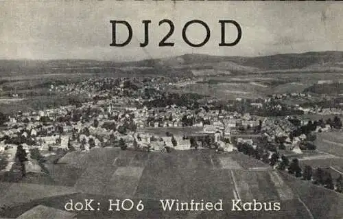 QSL Ak DJ2OD, doK: HO6 Winfried Kabus