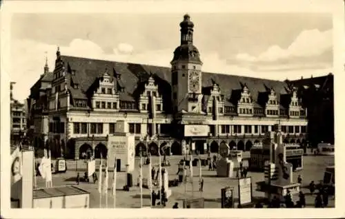 Ak Leipzig, Sächsisch Thüringische Ausstellung 1897, Altes Rathaus, historische Architektur, P...