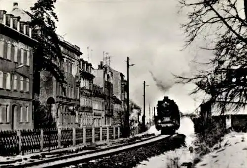 Ak Deutsche Eisenbahn, Dampflokomotive 62 015 mit Sonderzug in Schmölln, 1981