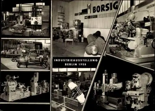 Ak Berlin Charlottenburg, Industrieausstellung Berlin 1958, Borsig, verschiedene Maschinen