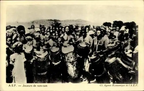 Ak Afrika, Musizierende Afrikaner, Afrikanische Tracht