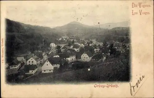 Ak Orbey Urbeis Elsass Haut Rhin, Gesamtansicht