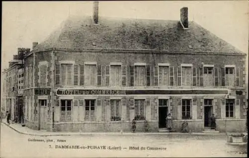 Ak Dammarie en Puissaye Loiret, Hotel du Commerce