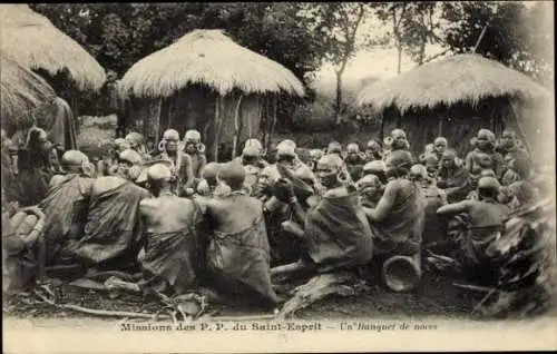 Ak Saint Esprit Martinique, Bankett im Dorf