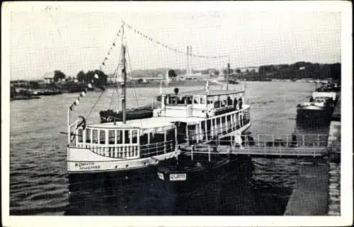 Ak Bootdienst Westerbouwing Arnheim v.v., Dampfer Koningin Wilhelmina
