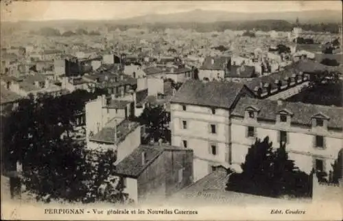 Ak Perpignan Pyrénées Orientales, Stadtansicht, Nouvelles Casernes, historische Postkarte