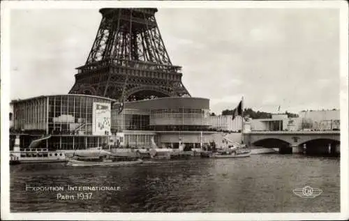 Ak Paris, Eiffelturm, Weltausstellung 1937