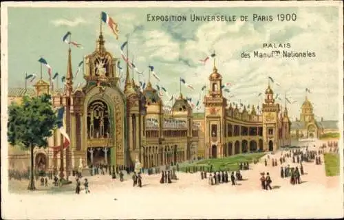 Litho Paris, Weltausstellung 1900, Palais des Manufactures Nationales