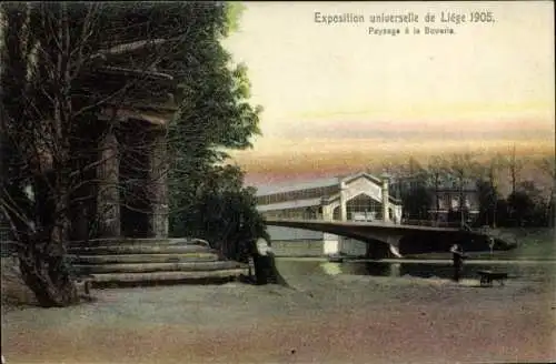 Ak Liége, Weltausstellung 1905, Paysage à la Boverie