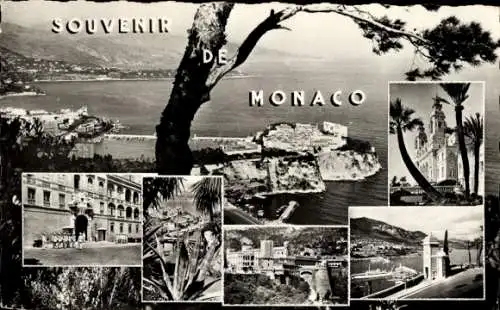 Ak Monaco, Souvenir de  Küste, Palais, Architektur,  Gebäude