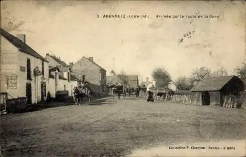 Ak Abbaretz Loire Atlantique, Menier,  Ankunft von der Gare, Sammlung F. Chapeau