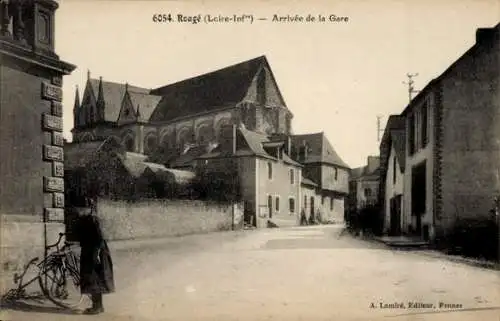 Ak Rouge Maine et Loire, Bahnhof