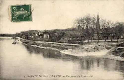 CPA Sainte-Foy-la-Grande-Gironde, Vue prise du Pont