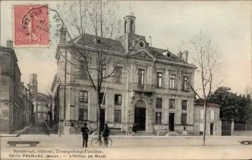Ak Pauillac Gironde, L'Hôtel de Ville, französischer Text,  Architektur