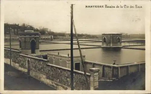 Ak Nanterre Hauts de Seine, Bassins de la Cie des Eaux