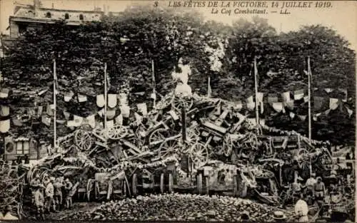 Ak Französische Siegesfeier zum Sieg am 14 Juli 1919