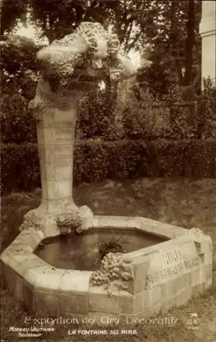 Ak Paris, Exposition des Arts Decoratifs 1925, La Fontaine du Rire, Brunnen, Ausstellungsgelände