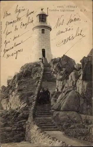 Ak St. Brélade Kanalinsel Jersey, La Corbière Lighthouse