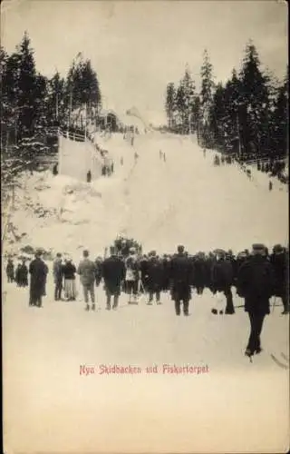 Ak Zuschauer beim Skilaufen