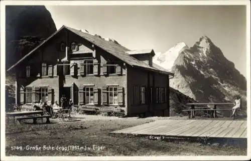 Ak Kanton Bern, Berner Oberland,Große Scheidegg, Eiger