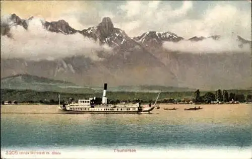 Ak Thunersee Kanton Bern, Dampfer