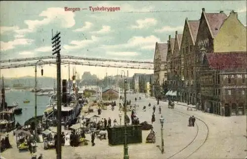 Ak Bergen Norwegen, Tyskebryggen