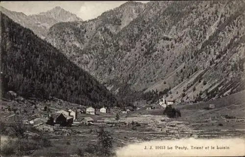 Ak Le Sepey Kanton Waadt, Berglandschaft, Talblick, Häuser, Bäume
