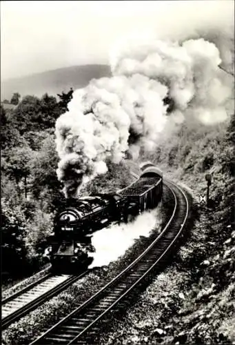 Ak Dampflokomotiven im Einsatz, Baureihe 58 Nahgüterzug nach Breitenbrunn