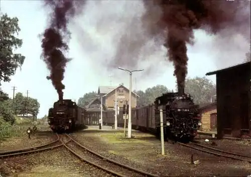 Ak Hain Oybin, Valy Krompach Krombach Region Reichenberg, Johannisstein, Jánské kameny, Zwei Damp