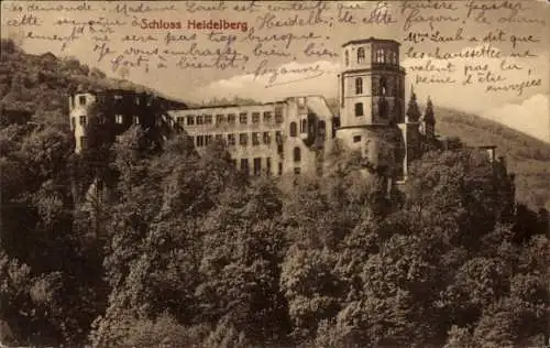 Ak Heidelberg am Neckar, Schloss   Architektur, malerische Landschaft