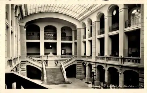 Ak Holzminden in Niedersachsen, Lichthof der Staatsbauschule