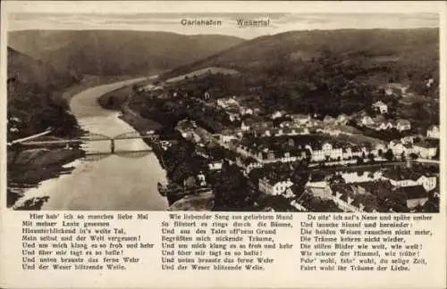 Lied Ak Bad Karlshafen an der Weser, Gesamtansicht