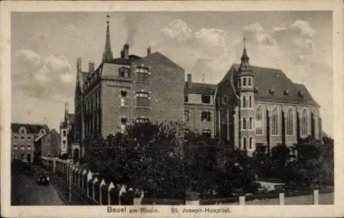 Ak Beuel Bonn am Rhein, St. Joseph-Hospital,  Architektur, mehrere Gebäude, Straßenansicht