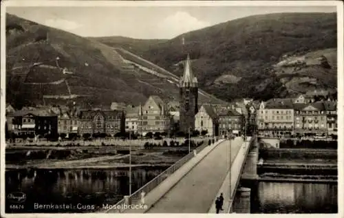 Ak Bernkastel Kues an der Mosel, Moselbrücke