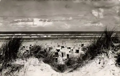 Ak Nordseebad Juist in Ostfriesland, Dünen, Strand und Meer, Nordseebad  Schwarz-Weiß-Fotografie