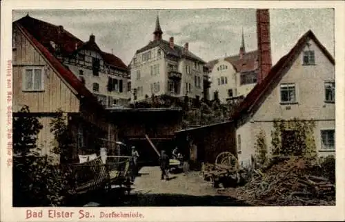 Ak Bad Elster Vogtland, an der Dorfschmiede