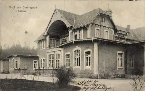 Ak Carolagrün Auerbach im Vogtland, Haus aus  Südfront, Grußkarte