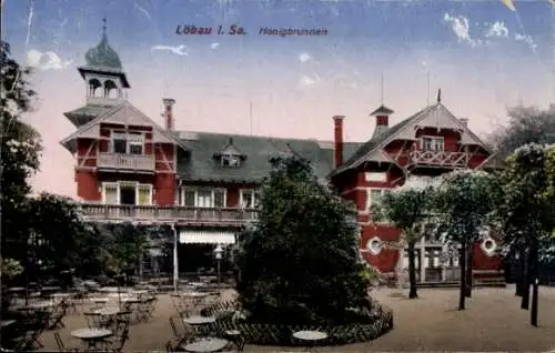 Ak Löbau in Sachsen, Gasthaus Honigbrunnen, Zieher 931