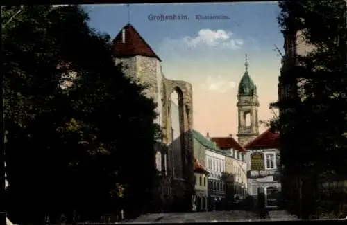 Ak Großenhain Sachsen, Klosterruine,  Gebäude, sonniges Wetter, farbige 