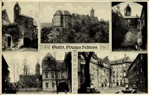 Ak Greiz in Thüringen, Ansichten den oberen Schlosses