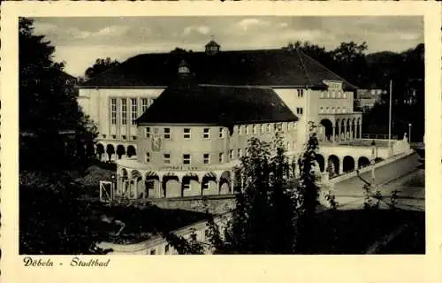 Ak Döbeln in Sachsen, Döbeln Stadtbad, Architektur,  
