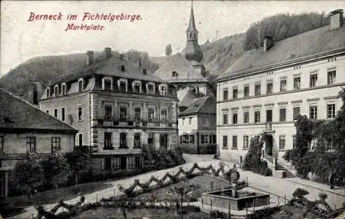 Ak Bad Berneck im Fichtelgebirge Bayern, Marktplatz