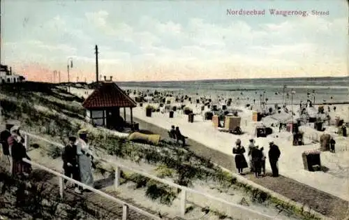 Ak Nordseebad Wangeroog Wangerooge in Ostfriesland, Strandaufnahme, Nordseebad  Badegäste, Strand
