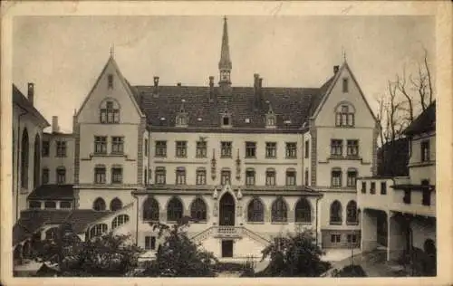 Ak Untermarchtal an der Donau, Kloster  Exerzitienhaus, große Architektur,  Ansicht