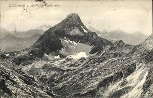 Ak Kärnten, Biberkopf vom Heilbronnerweg aus