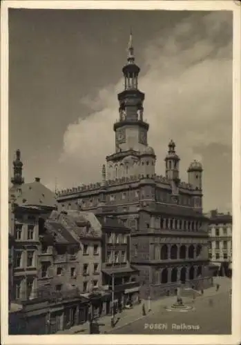 Ak Poznań Posen, Rathaus, s Gebäude, Stadtplatz